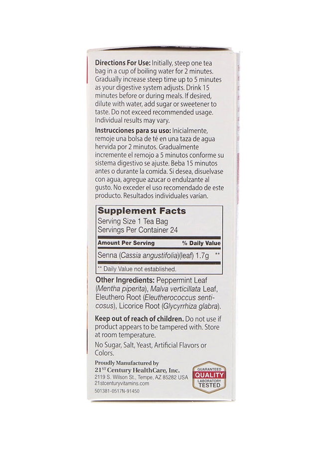 القرن الحادي والعشرون شاي التنحيف العشبي بالنعناع 24 كيس - Image 2